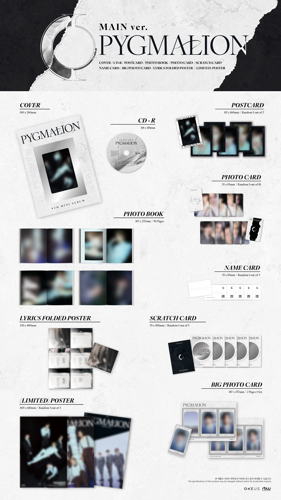 ONEUS Mini Album Vol. 9 - PYGMALION (Main Version)