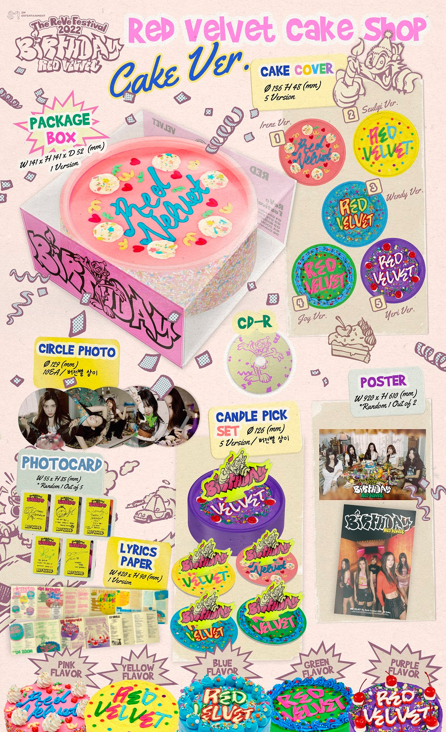 RED VELVET MINI ALBUM - THE REVE FESTIVAL 2022 - BIRTHDAY (CAKE VERSION) (LIMITED EDITION)