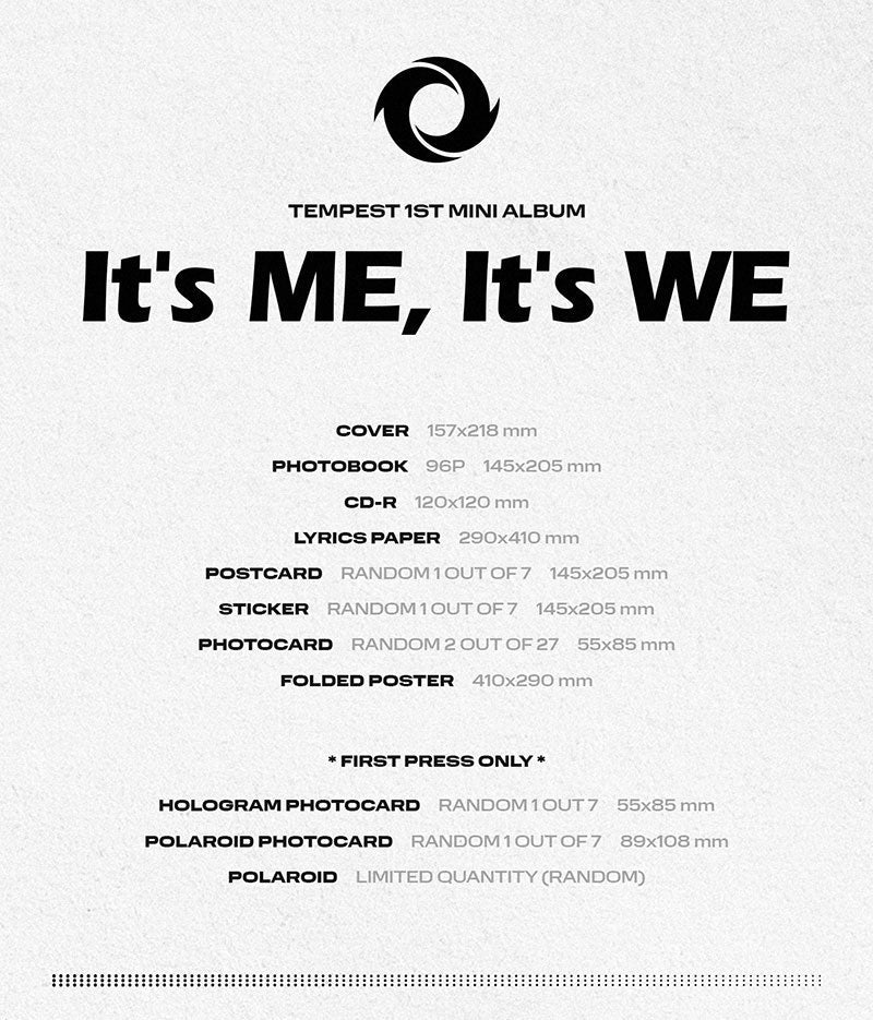 TEMPEST - 1st Mini Album: It’s ME, It's WE