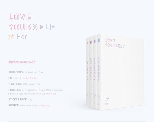 BTS MINI ALBUM VOL. 5 - LOVE YOURSELF 'HER'